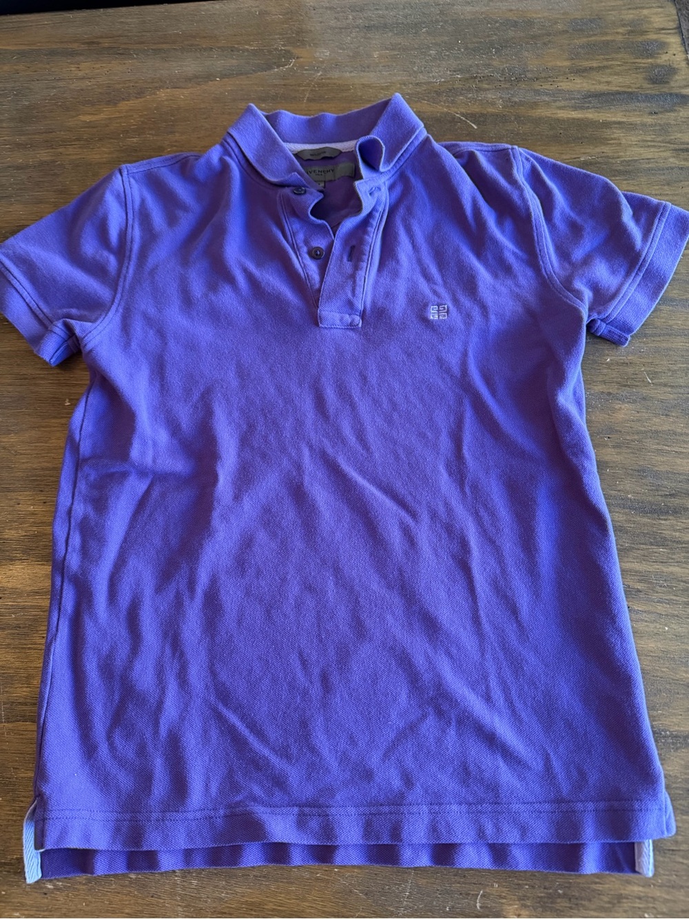 Vintage Givenchy Men Small Purple Short-Sleeve Polo